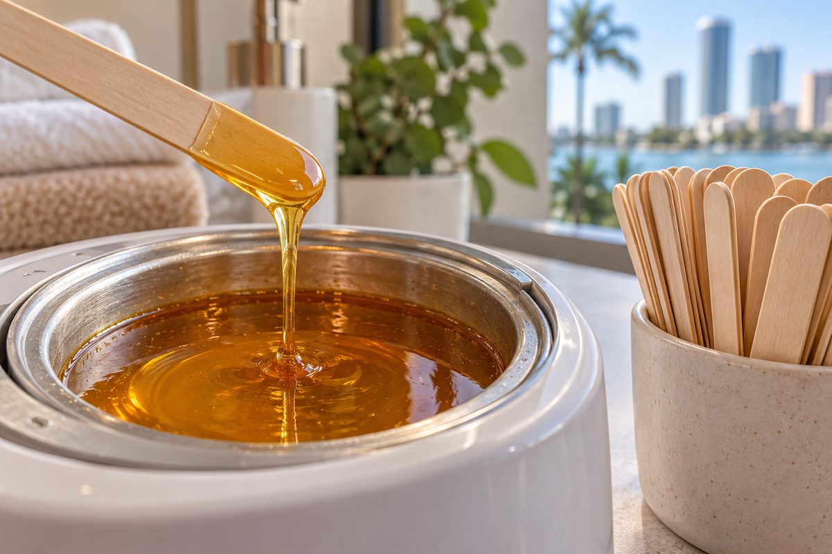 Low-temperature wax warmer for sensitive skin brow shaping